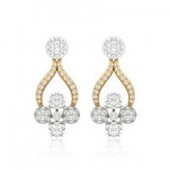 Designer Earrings with Certified Diamonds in 18k Gold - ERM10103W